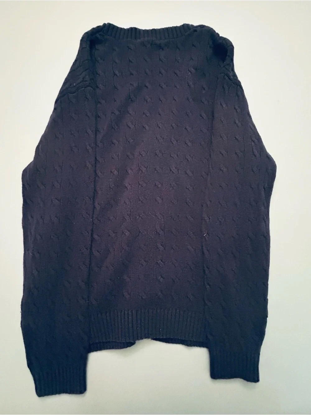 Brandy Melville Cable Knit Oversized V-Neck Cardigan Sweater‎ - Navy